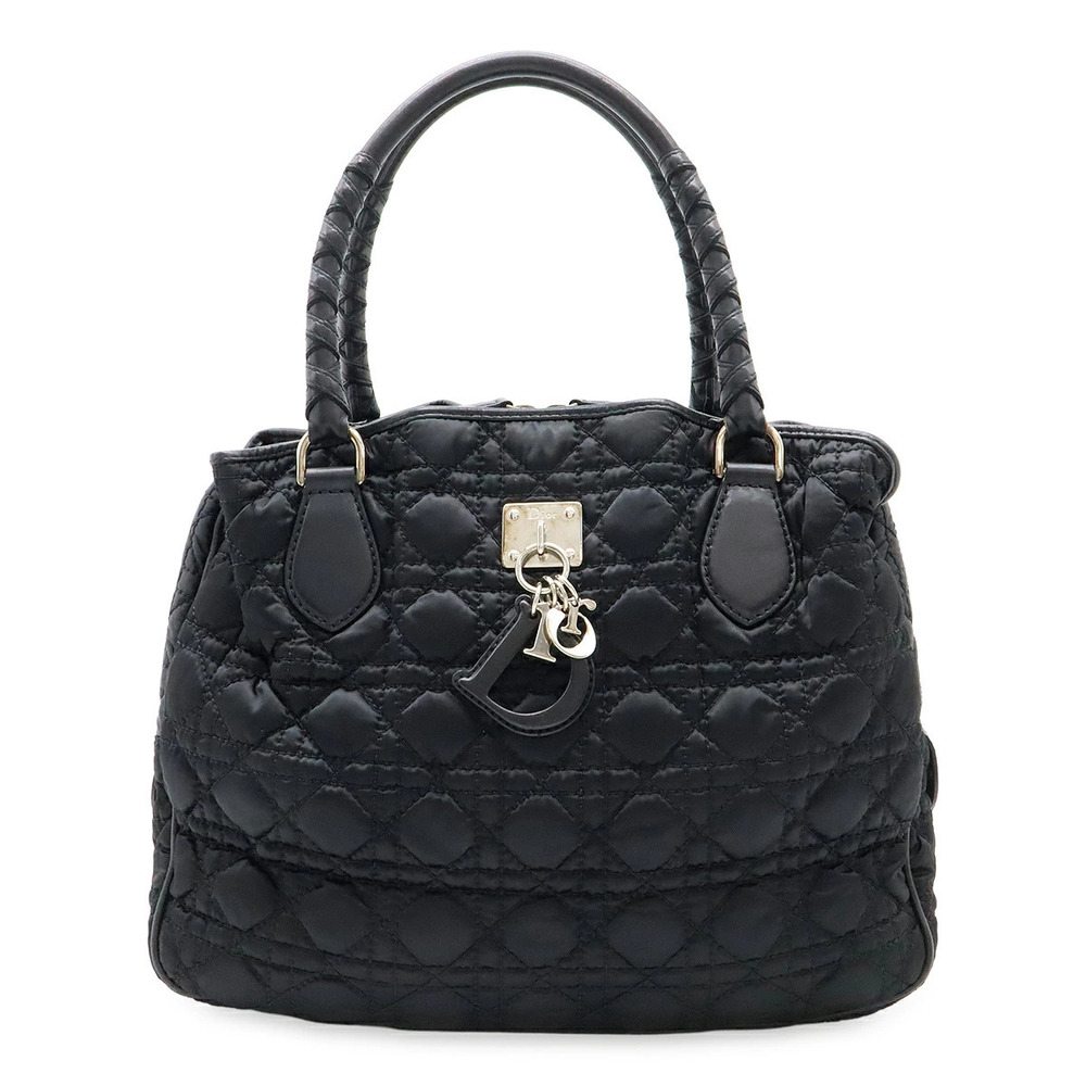 Christian Dior Cannage Lovely Handbag Tote Bag Black